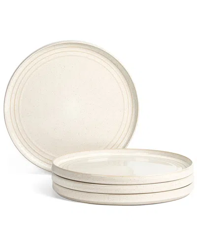 Stone Lain Claire Stoneware 4-piece Dinner Plate Set In Neutral