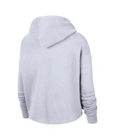 Nike Team 13 Courtside  Women's Wnba Cropped Pullover Hoodie In Gray