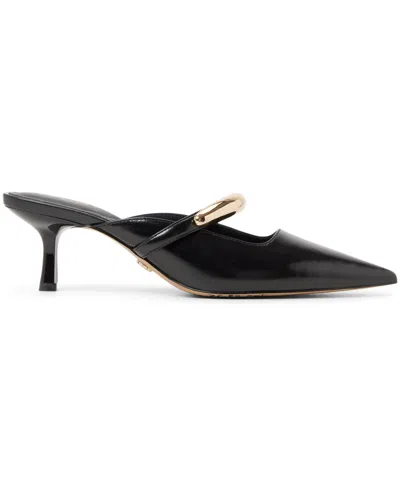 Aldo Kalidda Pointed Toe Heeled Mule Sandal In Black