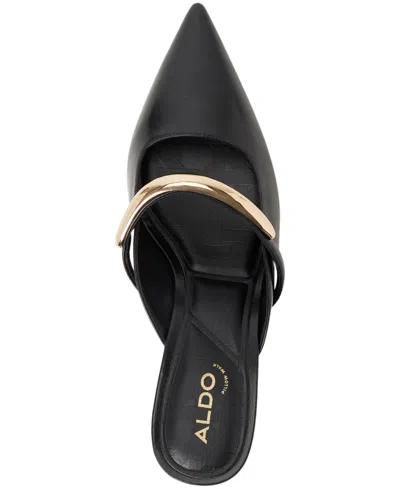Aldo Kalidda Pointed Toe Heeled Mule Sandal In Black
