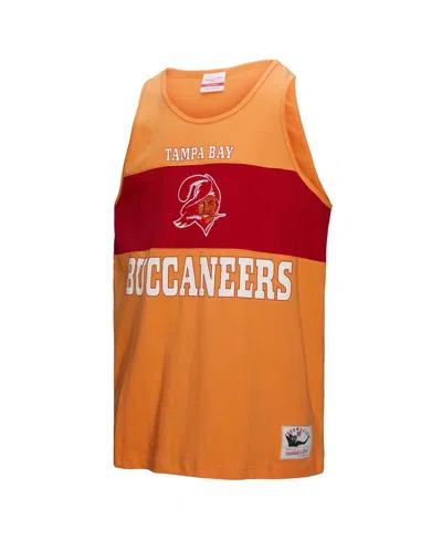 Mitchell & Ness Men's Orange Tampa Bay Buccaneers Retro Color Block Tank Top In Orange