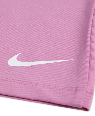 Nike Girls 2t-6x 2-piece Solid Crewneck Top And Leggings Set In Pink