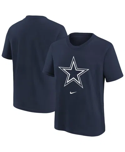 Nike Big Boys And Girls Navy Dallas Cowboys Primary Logo Legend T-shirt In Blue