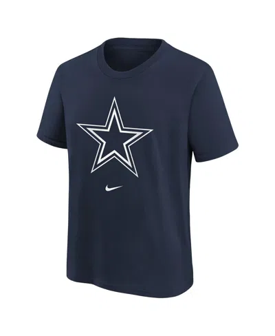 Nike Big Boys And Girls Navy Dallas Cowboys Primary Logo Legend T-shirt In Blue