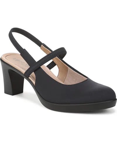 Lifestride Women's Evoke Block Heel Slingback Pumps In Black