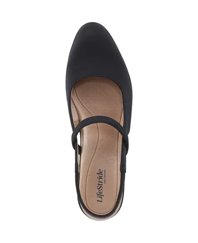 Lifestride Women's Evoke Block Heel Slingback Pumps In Black
