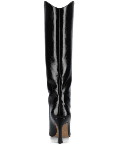Journee Collection Womens Wide Calf Stiletto Heel Dress Boots Wide Width In Black