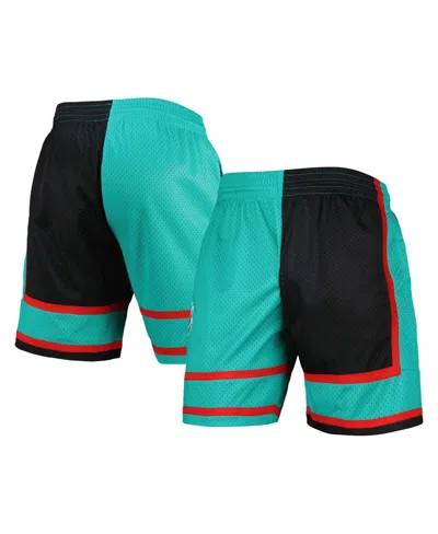 Mitchell & Ness Men's Black/turquoise Vancouver Grizzlies Hardwood Classics 2001 Split Swingman Shorts In Multi