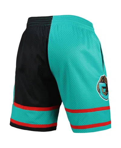 Mitchell & Ness Men's Black/turquoise Vancouver Grizzlies Hardwood Classics 2001 Split Swingman Shorts In Multi