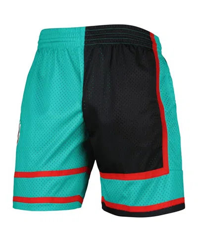 Mitchell & Ness Men's Black/turquoise Vancouver Grizzlies Hardwood Classics 2001 Split Swingman Shorts In Multi