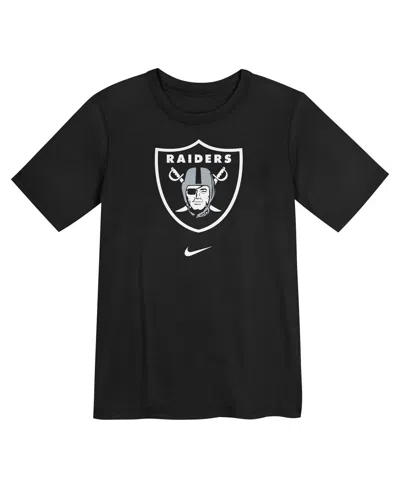 Nike Las Vegas Raiders Primary Logo Legend Big Kidsâ  Dri-fit Nfl T-shirt In Black