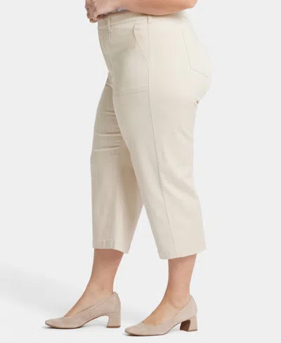 Nydj Plus Size Utility Ankle Pants In White