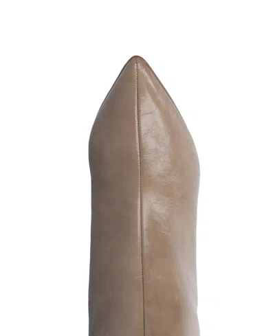 Journee Collection Womens Wide Calf Stiletto Heel Dress Boots Wide Width In Brown