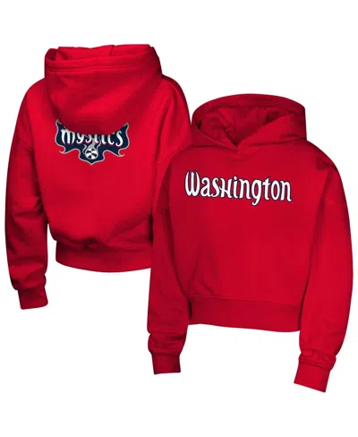 Outerstuff Big Girls Red Washington Mystics Top Closer Fashion Pullover Hoodie In Red