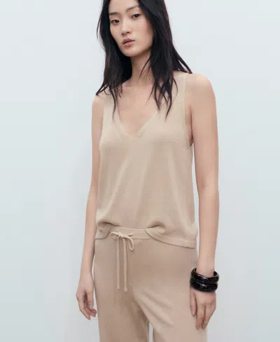 Mango Women's Straight Knitted Pants In Brown