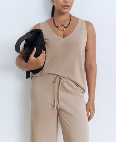 Mango Women's Straight Knitted Pants In Brown