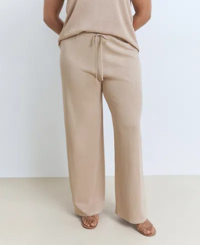 Mango Women's Straight Knitted Pants In Brown
