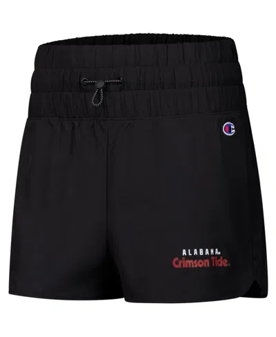 Champion Women's Black Ohio State Buckeyes Tailgate Her Woven Shorts In Black