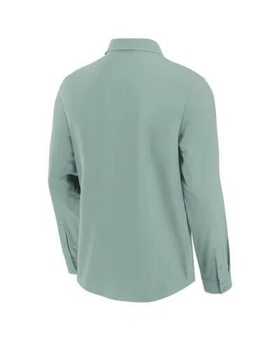 Fanatics Men's Green Seattle Mariners Front Office Long Sleeve Button-up Shirt In Green
