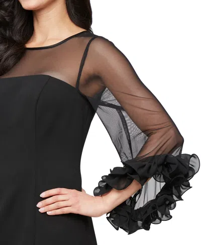 Alex Evenings 8160517 Short Mother Of The Bride Cocktail Dress In Black