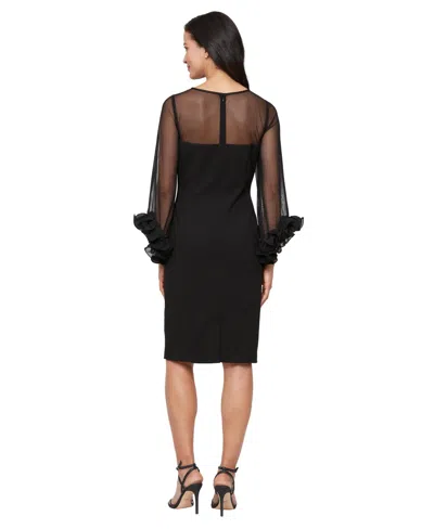 Alex Evenings 8160517 Short Mother Of The Bride Cocktail Dress In Black