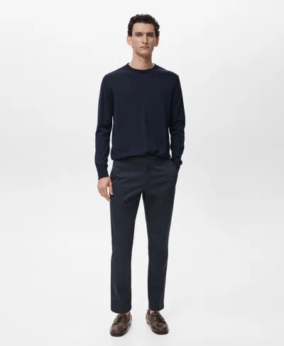 Mango Suit Pants In Blue