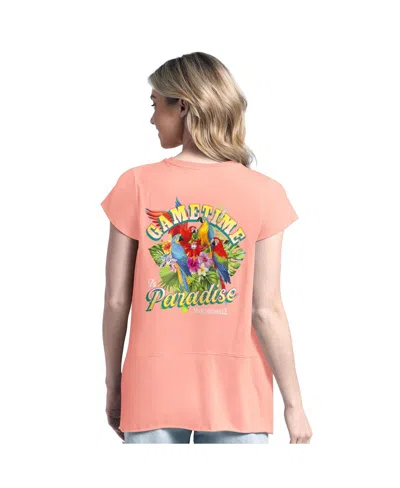Margaritaville Women's Pink Miami Dolphins Gametime Is Paradise T-shirt In Pink