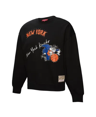 Mitchell & Ness Women's Black New York Knicks Hardwood Classics Home Team Pullover Sweatshirt In Black