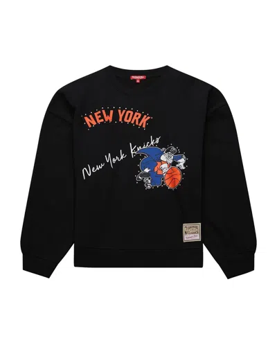 Mitchell & Ness Women's Black New York Knicks Hardwood Classics Home Team Pullover Sweatshirt In Black