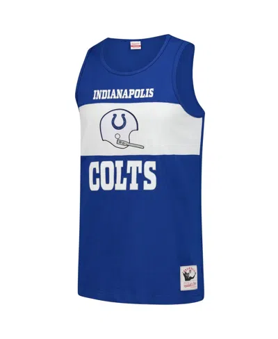 Mitchell & Ness Men's Royal Indianapolis Colts Retro Color Block Tank Top In Blue