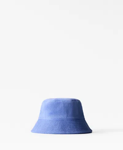Mango Women's Towel-effect Bucket Hat In Blue