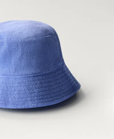 Mango Women's Towel-effect Bucket Hat In Blue