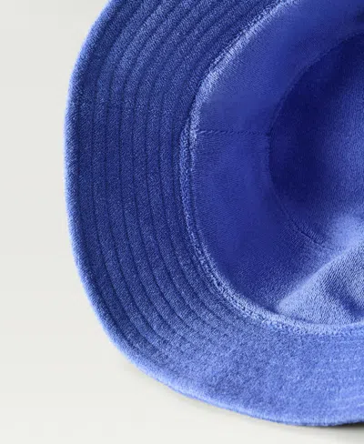 Mango Women's Towel-effect Bucket Hat In Blue