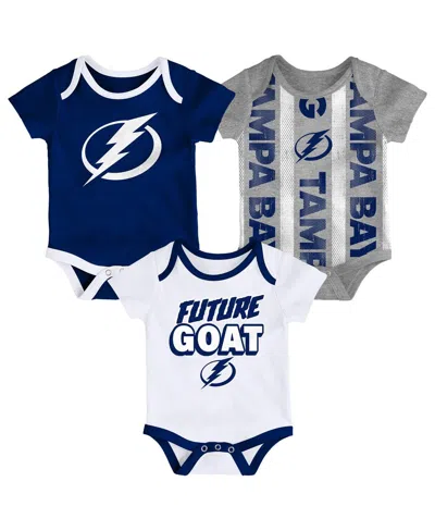 Outerstuff Newborn 3-pack Tampa Bay Lightning Loyal Buddies Bodysuit Set In Multi