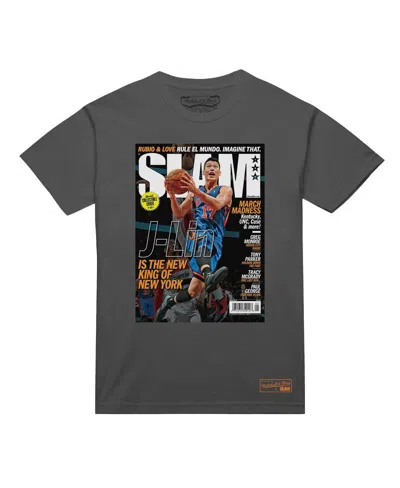Mitchell & Ness Jeremy Lin Gray New York Knicks Nba Slam Cover T-shirt In Green