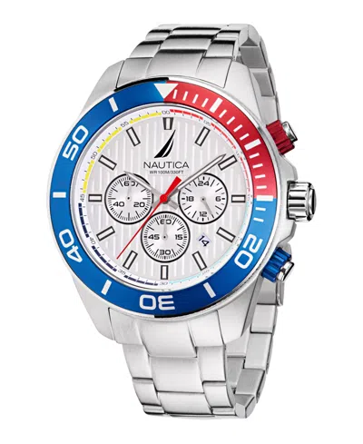 Nautica One Stainless Steel And Silicone Watch Box Set In Blue