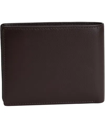 Mancini Men's Sonoma Rfid Secure Billfold Wallet In Brown