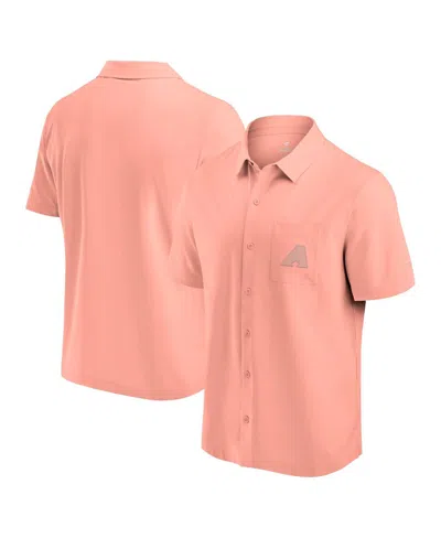 Fanatics Men's Coral Arizona Diamondbacks Front Office Button-up Shirt In Pink