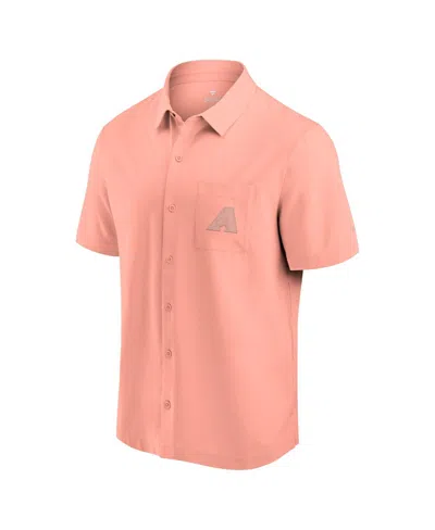 Fanatics Men's Coral Arizona Diamondbacks Front Office Button-up Shirt In Pink