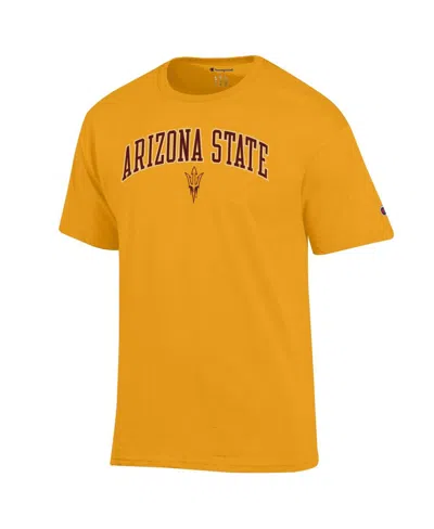 Champion Men's Gold Arizona State Sun Devils Arch Over Logo T-shirt In Gold