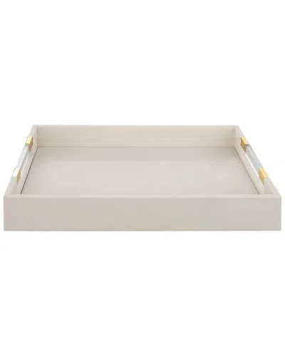 Uttermost Wessex Shagreen Tray In White