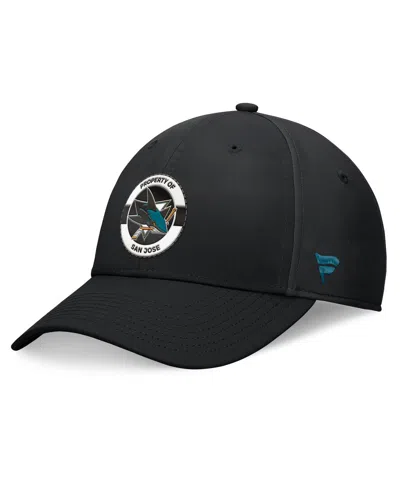 Fanatics Men's Black San Jose Sharks Authentic Pro Training Camp Flex Hat In Black