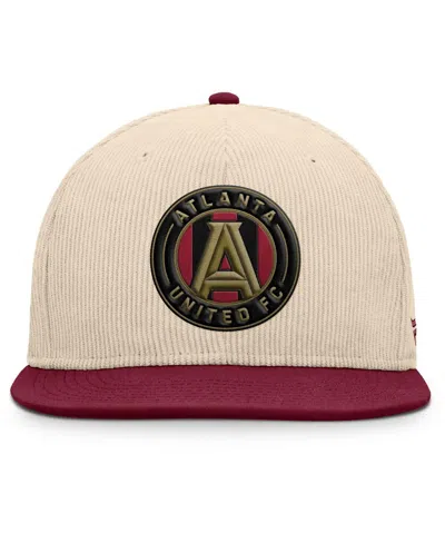 Fanatics Men's Cream Atlanta United Fc Tempo Corduroy Snapback Hat In Neutral