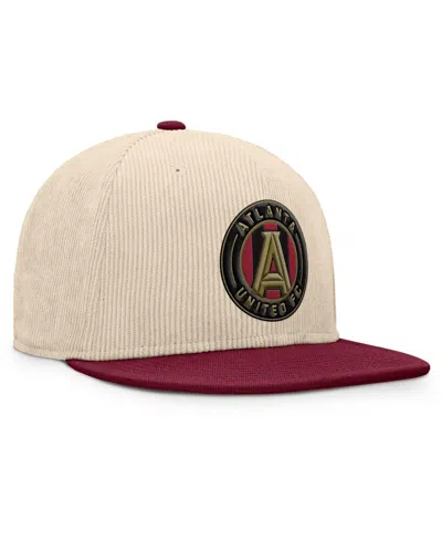 Fanatics Men's Cream Atlanta United Fc Tempo Corduroy Snapback Hat In Neutral