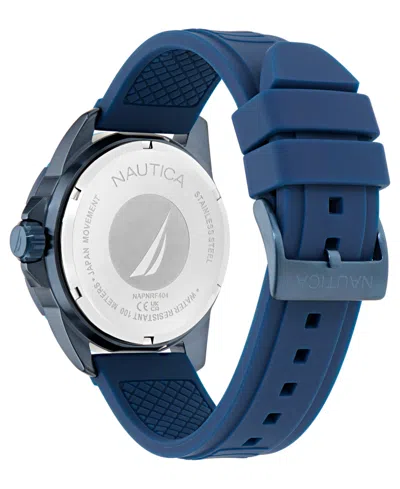 Nautica Men's Analog Blue Silicone Watch, 44mm In Brown