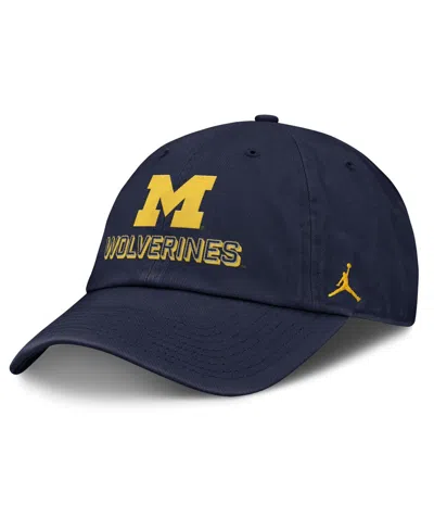 Jordan Men's Michigan On-field Club Gameday  Brand College Adjustable Hat In Blue