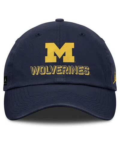 Jordan Men's Michigan On-field Club Gameday  Brand College Adjustable Hat In Blue