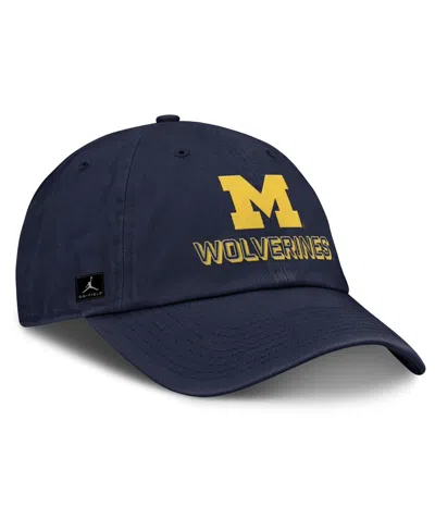 Jordan Men's Michigan On-field Club Gameday  Brand College Adjustable Hat In Blue