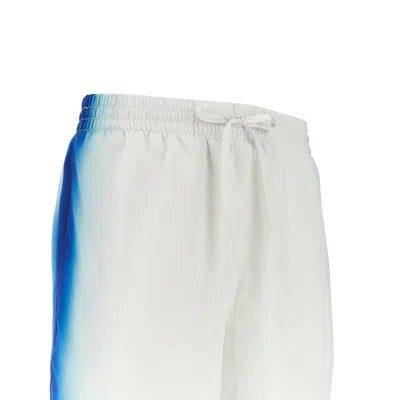 Casablanca "home Way Skate" Silk Shorts In White