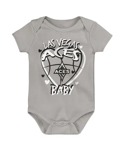 Outerstuff Baby Boys And Girls 3-piece Las Vegas Aces Slide Home Creeper Set In Multi